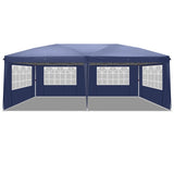 3 x 6m Four Windows Practical Waterproof Folding Tent Blue 29055508