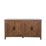 Cabinet with 4 Doors and 4 open shelgves,Freestanding Sideboard Storage Entryway Floor W331P266133