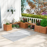 Wooden bench with planter box 88502351