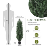 120cm Artificial Green Pine Cypress Tree Realistic Plastic Faux Plant for Indoor and Outdoor W2945P322014