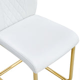 ZUN Modern dining chairs, dining room chairs, and golden leg cushioned chairs made of artificial W1151107095