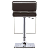 ZUN Black and Chrome Adjustable Bar Stool B062P153510