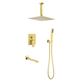 Shower system combo with hand shower, 16 inch shower head and tub spout W928100847