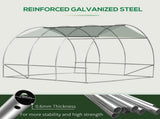 10' x 10' x 7' Tunnel Greenhouse Walk-in Plant Shelter with Transparent PE Cover & Zippers 01661553