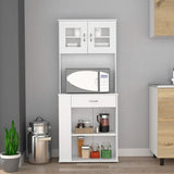 ZUN Pantry Cabinet 67" H, Two Doors, One Drawer, Two Storage Shelves, Two Internal Shelves, Three B097120774