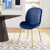 Blue and Gold Solid Back Side Chairs B062P185660