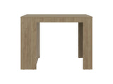Lacour Kitchen Island, Kitchen Bar Table with 3-Side Shelves, Natural Oak B097P474294