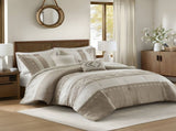 5-Piece King Comforter 5pcs Set,Taupe B035P408735