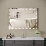 ZUN 48X36 Inch Led-Lit Bathroom Mirror, Wall Mounted Anti-Fog Memory Rectangular Vanity Mirror With W1820122120