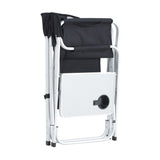 2-piece Padded Folding Outdoor Chair with Side Table and Storage Pockets,Lightweight Oversized W24172217