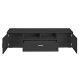 ZUN Modern TV stand with LED Lights Entertainment Center TV cabinet with Storage for Up to 75 inch for W162594688