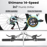 ZUN A28314 700c Ecarpat Road, 14-Speed Shimano Disc Brakes, Light Weight Aluminum Frame ,Racing W2233P179948