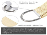 12'X12' Cream HDPE sunshade sail 85958037
