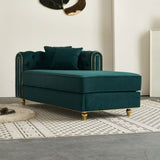 66.9''W Velvet Chaise Lounge,Luxury Modern Chaise Furniture,Tufted Back with 2pcs toss pillows for W579P224636