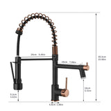 Commercial Kitchen Faucet with Pull Down Sprayer, Single Handle Single Lever Kitchen Sink Faucet W1932P149181