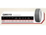 18x8.50-8 LRB 4 PR Bias Golf Cart Tires 4 Lug White Wheel QM510 87058622