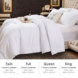 Four-pack of 100% polyester brushed single comforters with microfiber filling, a down 10656981