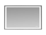 48x40" Black Eco-Friendly Silver Mirror Dual LED Light Strips Front and Back LightingUnable ship on 54589137