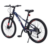 ZUN Mountain Bike for Girls and Boys Mountain 24 inch 7-Speed bike 66266367