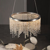 ZUN 15.7-inch Fancy hanging ceiling lamps luxury modern pendant light crystal chandelier W1340P222514