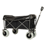 ZUN Beach Wagon with Big Wheels for Sand 500lbs capacity - All Terrain Steel Frame Utility Cart with 9" W2932P253147