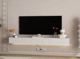 Floating TV Stand Wall Mounted with 16 Color LEDs,69" Modern TV Stand, Floating TV Cabinet W1321P283883