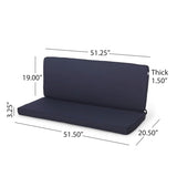 CAROLINA LOVESEAT CUSHION SET, BACK CUSHION AND SEAT CUSHION, NAVY, SET OF 1 N775P270133N