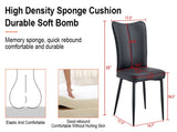 Modern Black PU Chair Set - Two Pieces, The backrest has a vertical and smooth line design.Black W1151P268764