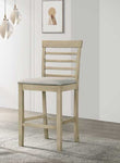 ZUN Beautiful Cream Color Counter Height 2Pc Dining Pub Height Chairs Upholstered Seat Dining Room B011P232908