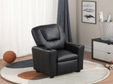 Marisa 22" Black PU Leather Kids Recliner Chair with Cupholder B061110700