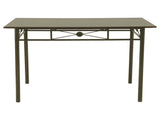 Walnut and Dark Bronze 5-Piece Rectangle Dining Set B062P153843