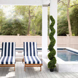 Outdoor uv resistant plastic boxwood topiary bonsai artificial spiral tree plant 180cm 2pcs/set W2945P279013