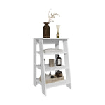 ZUN BATHBI 30" High 4-Tier Ladder Shelf Organizer for Bathroom, Side Table, Living room in White B200P240252