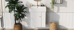 ZUN [Video]21.6inch Modern Floating Bathroom Vanity with Ceramic Basin - Perfect for Small Bathrooms, WF318757AAK