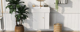 ZUN [Video]21.6inch Modern Floating Bathroom Vanity with Ceramic Basin - Perfect for Small Bathrooms, WF318757AAK