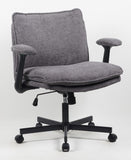 Cross-Legged Friendly Office Chair with Criss Cross Frame, Rolling Casters & Fold-Down Arms, 19939977
