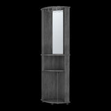 Oregon Corner Bar Cabinet, 3-Tier Shelf with Glass Rack B128P176139