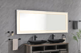 96 x 36 Inch LED Bathroom Mirror with Front and Backlight, Wall Mounted Vanity Mirror, Anti-Fog, W2287P281174