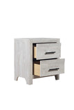 ZUN Modern Style 2-Drawer Nightstand Made with Wood in Gray B009P152651