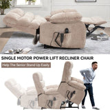 Lift Recliner Chair Heat Massage Dual Motor Infinite Position Up to 350 LBS Large Electric Power W3224P288641