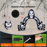 10.2x8.7ft Giant Grim Reaper Inflatable Arch - 8 LED Lights, Built-in Blower for Easy Inflation, 60917462