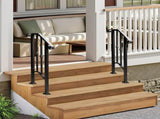 Matte Black Outdoor 1st Tier Iron Handrail 54990724