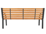 48" Hardwood Slotted Steel Cast Iron Frame Outdoor Patio Garden Bench Park Seat 76069296