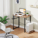 ZUN 32 inch home office desk, gaming computer desk with console, modern minimalist style computer desk, 23999271