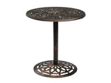 Outdoor Bistro Pub Table, Round Patio Bar Height Cocktail Table, Antique Bronze 07814241