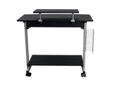 Compact Computer Cart With Storage, Espresso 36352791