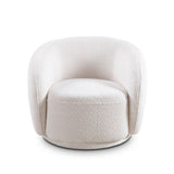 Swivel Accent Chair, Boucle Fabric Upholstered Barrel Chair, Single Sofa Single Armchair for Living W2664P263294