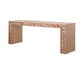 Rustic Wood Console Table with Natural Logs 62" Entryway Table, Narrow Sofa Table, Hallway W2729P298163