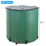 ZUN 200 Gallon Folding Rain Barrel Water Collector Green 22520505