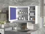 3-in-1 Bathroom Mirror Cabinet, 36-inch Wall Mounted Medicine Cabinet with Adjustable Shelf & Soft N710P358618K